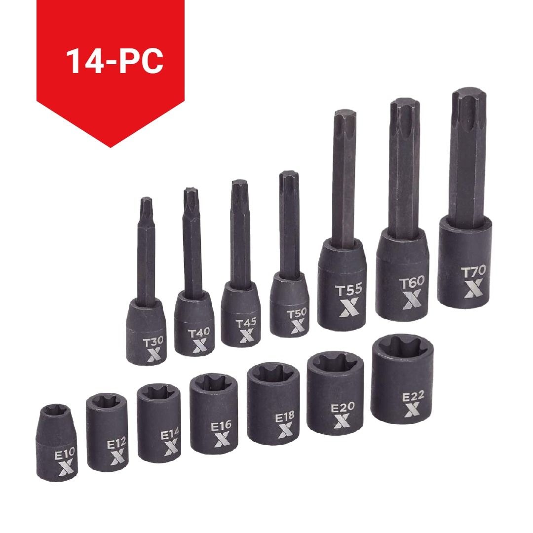 Torx & E-Torx Impact Bit Socket Set, 14-pc, SAE/Metric V3I8 - product image 5