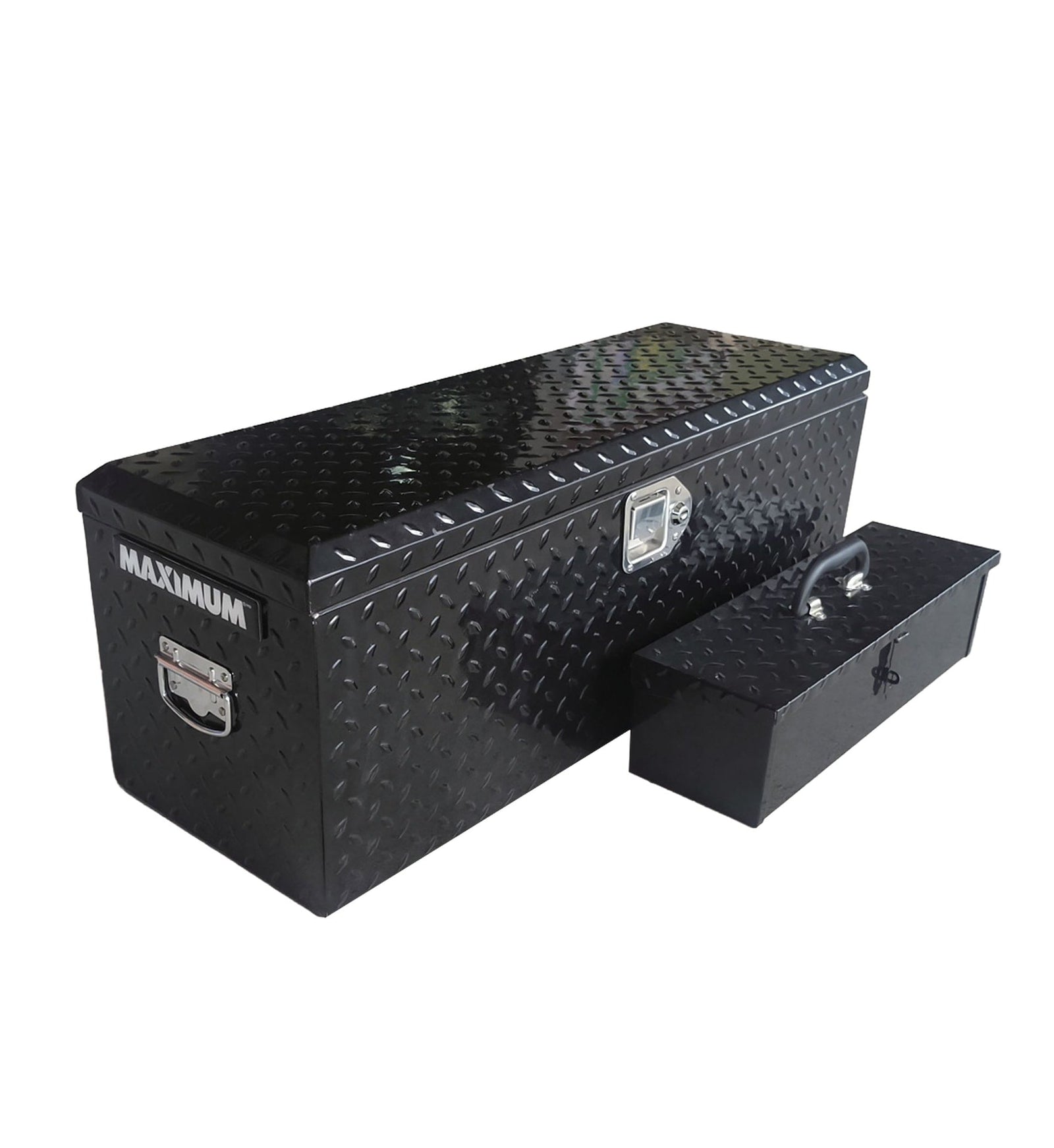 Truck Chest Box with Portable Tool Box, Black, 35.5-in X3M8 - product image 2