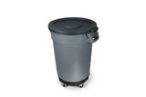 Universal Commercial Heavy-Duty Resin Garbage Can Dolly, Black H1C7 - product image 1