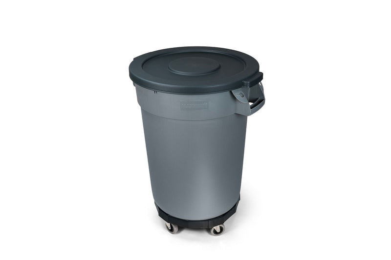 Universal Commercial Heavy-Duty Resin Garbage Can Dolly, Black H1C7