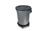 Universal Commercial Heavy-Duty Resin Garbage Can Dolly, Black H1C7 - product image 5
