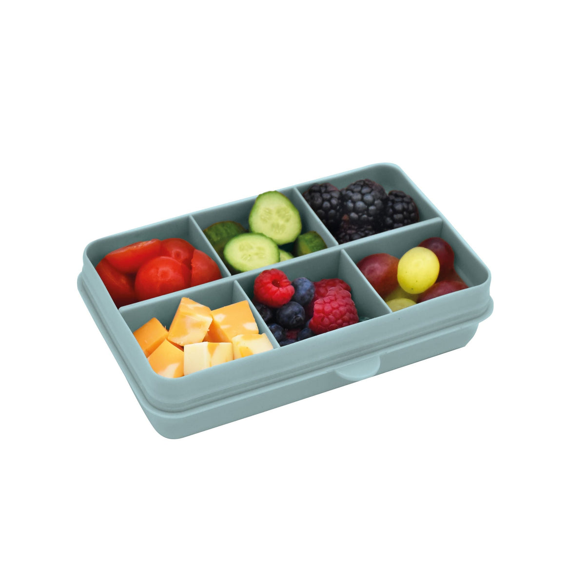 Mini Divided Snackle Box, Food Storage Container with 6 Compartments, Sage Q5T8 - product image 1