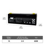 Battery 12-Volt 2.3 Ah SLA Battery, F1 Terminal I6C9 - product image 4