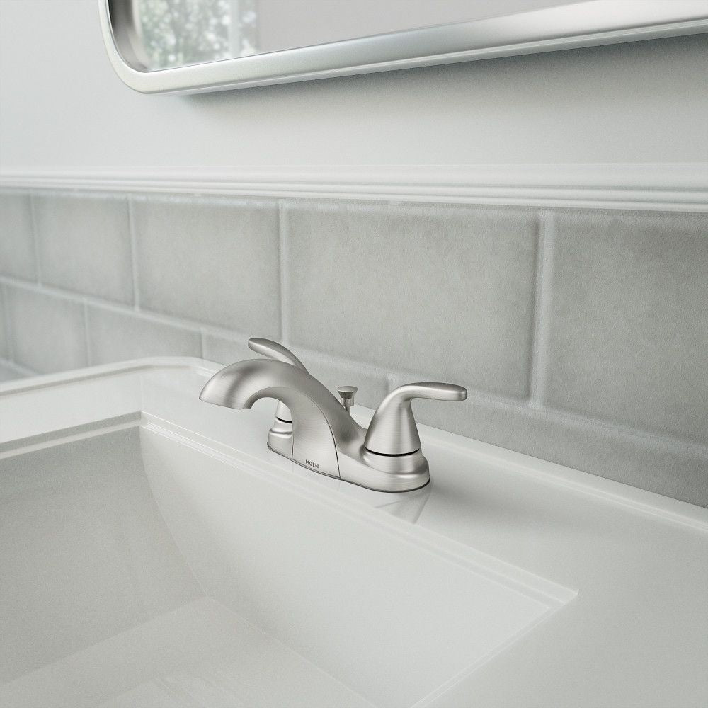 Adler Double Handle Bathroom Faucet, Spot Resist Brushed Nickel D8Y4 - product image 4