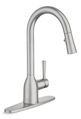 Adler Single Handle Pulldown Kitchen Faucet, Spot Resist Stainless P0A1 - product image 1