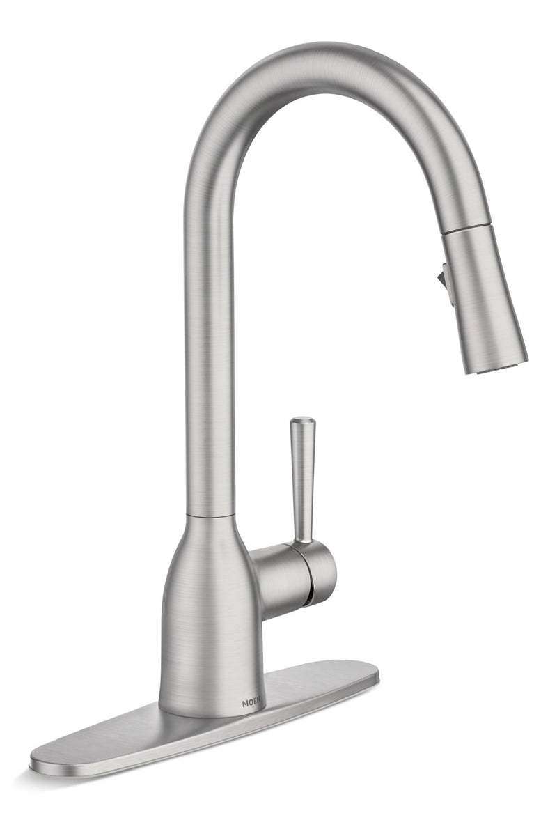 Adler Single Handle Pulldown Kitchen Faucet, Spot Resist Stainless P0A1