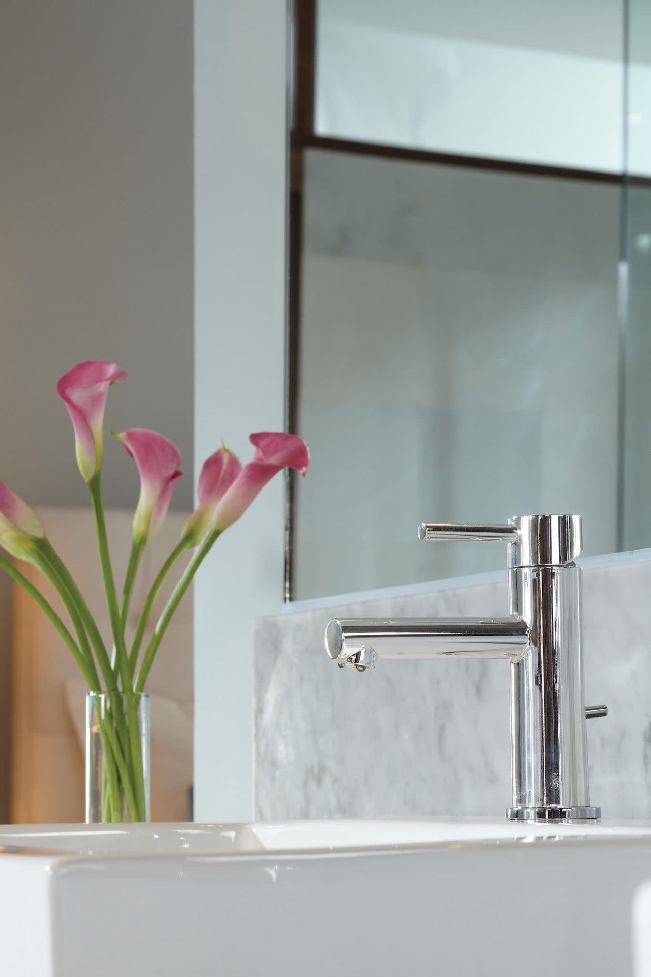 Align Single Handle High Arc Single Hole Bathroom Sink Faucet, Chrome A1J6 - product image 5
