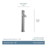 Align Single Handle High Arc Single Hole Bathroom Sink Faucet, WaterSense Certified, Brushed Nickel U5I9 - product image 2