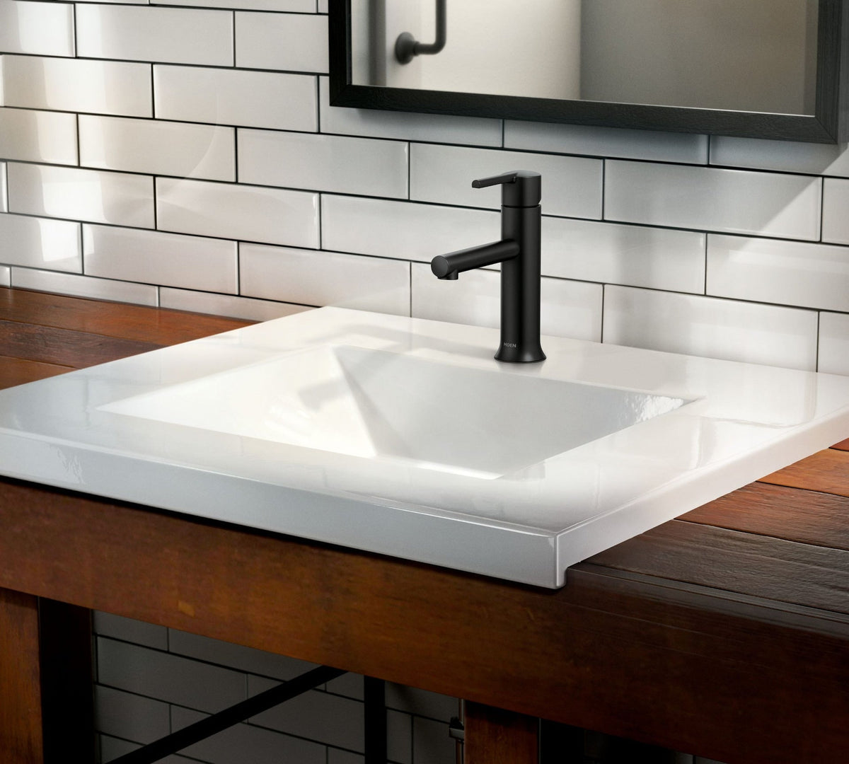 Arlys Single Handle Bathroom Faucet, Matte Black T9M5 - product image 5