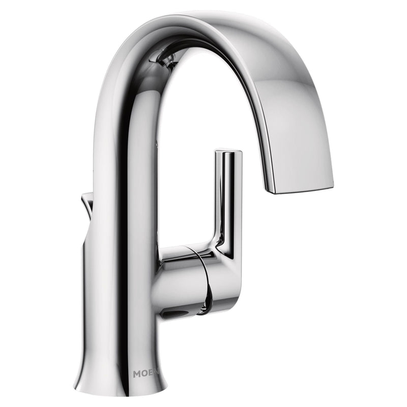 Doux Single Handle High Arc Bathroom Sink Faucet, Chrome Z6F4