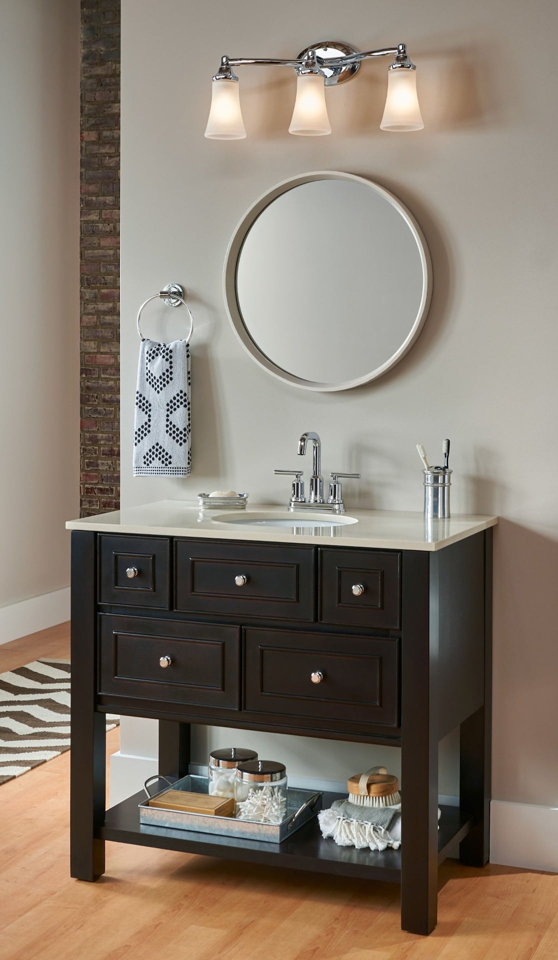 EVA 3-Light Vanity Lighting Fixture, Chrome V8K5 - product image 3