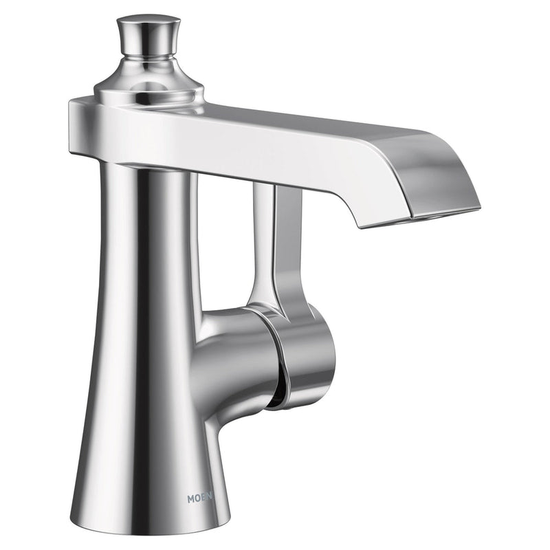 Flara Single Handle Single Hole Bathroom Sink Faucet, Chrome P8X0