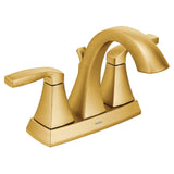 Voss Double Handle 4-in Centerset Bathroom Sink Faucet, WaterSense Certified, Brushed Gold U4I0 - product image 1