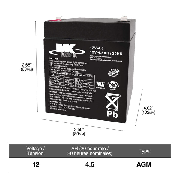 ELIMINATOR AGM Group Size 24F/34R Battery, 750 CCA G2Q7
