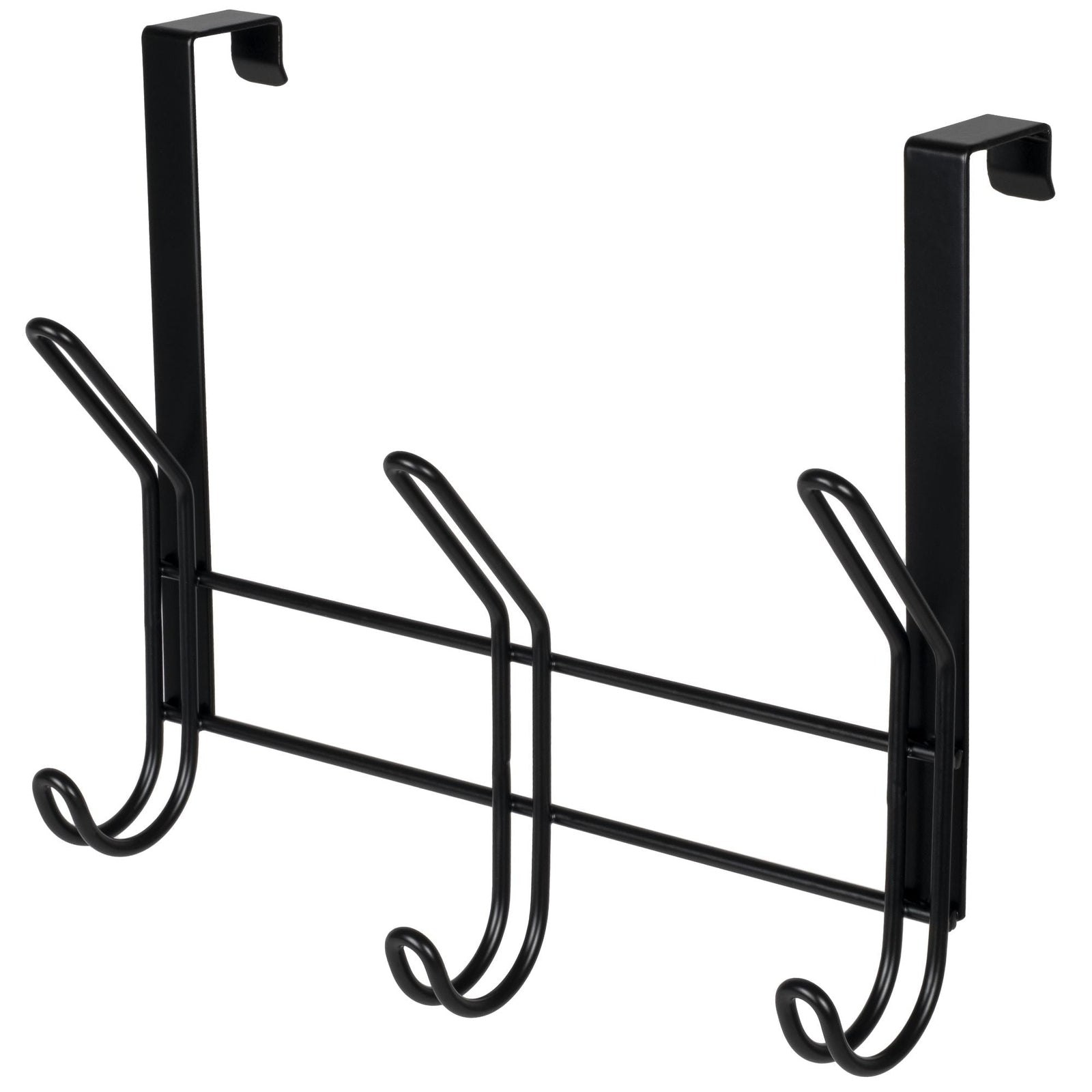 11.2" Over The Door Double Metal 3 Hook, Black Y7V8 - product image 1