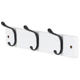 13.6" Modern Wall 3 Hook Rack, White I4P1 - product image 1