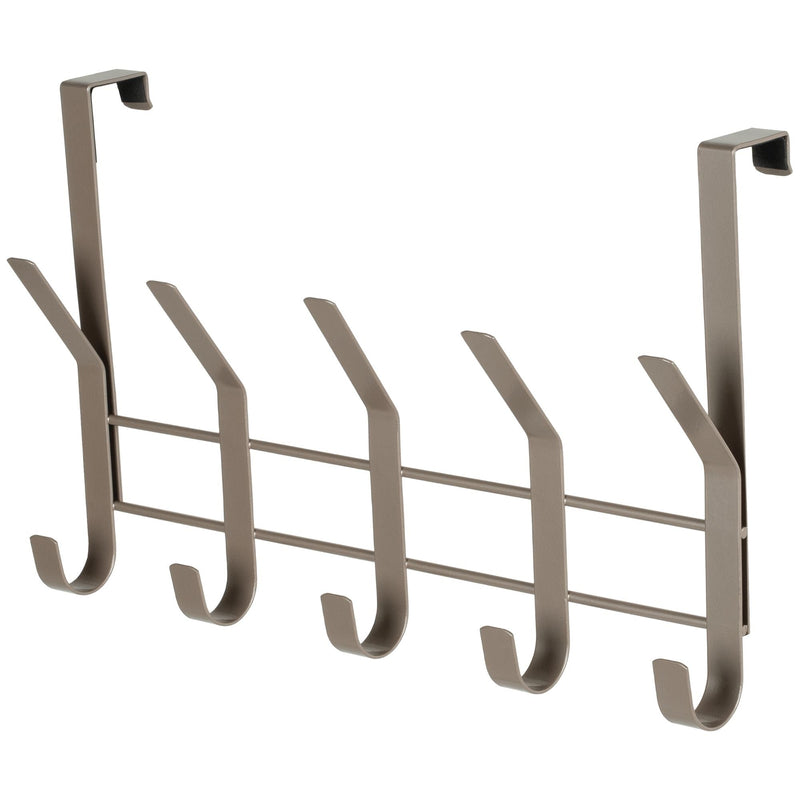 16.1" Over The Door Metal 5 Hook, Champagne H4W9