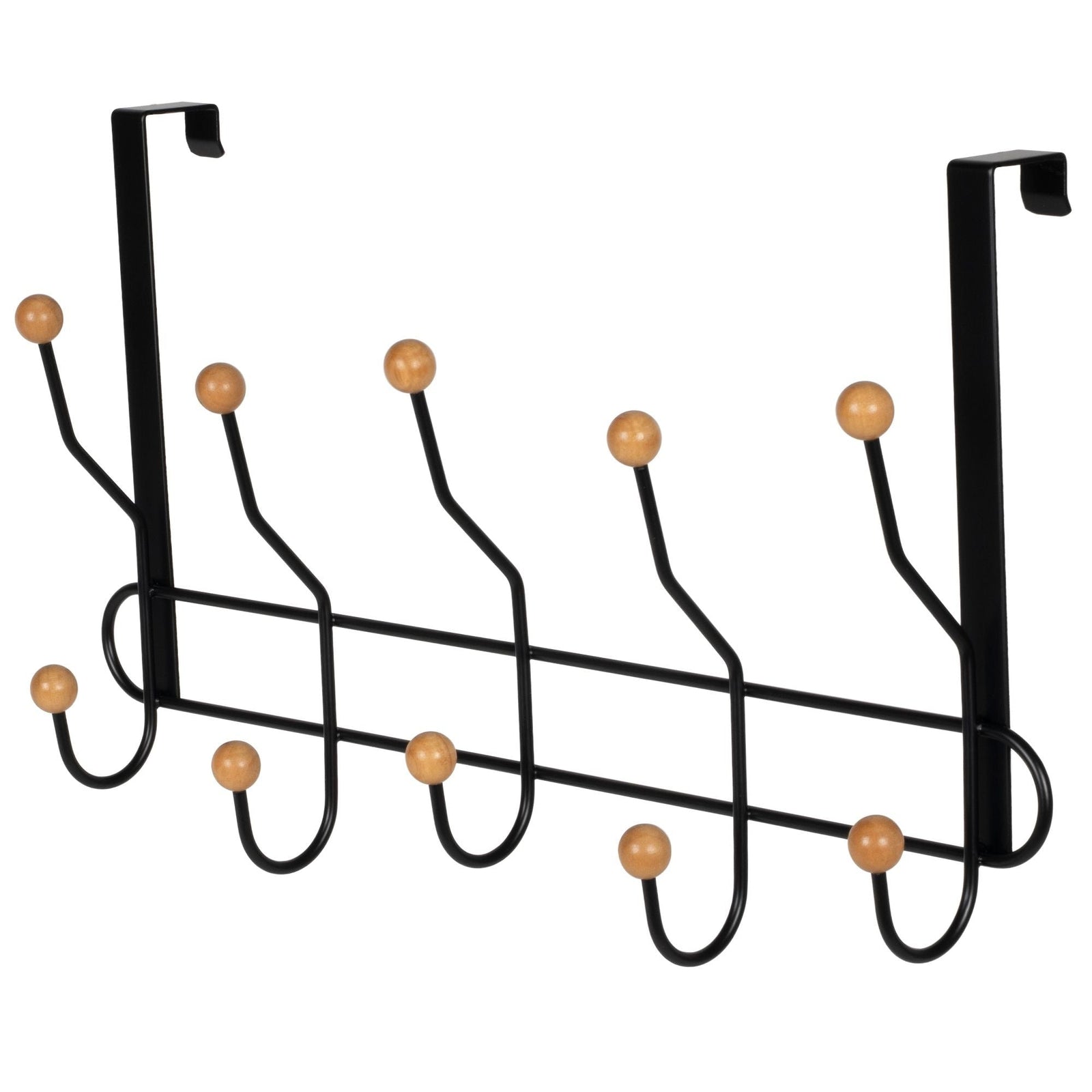 19" Over The Door Metal 5 Hook, Black C5R1 - product image 1