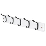 21.6" Modern Wall 5 Hook Rack, White N6U7 - product image 1