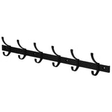 26.4" Aluminum Wall 6 Hook, Black F4Y9 - product image 1