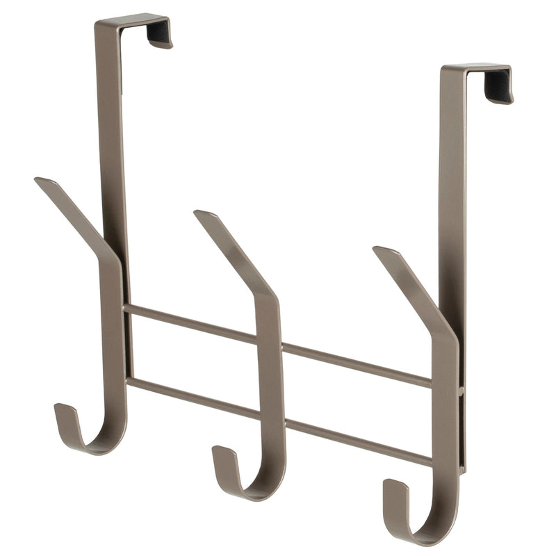 8.5" Over The Door Metal 3 Hook, Champagne J4T5