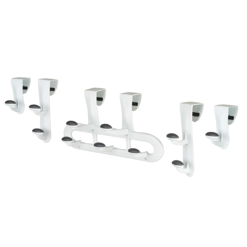 Non Stick Hook Set of 5 Value Pack, White B2X3