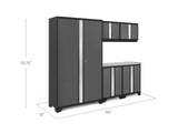 Bold 3.0 Series 24-Gauge Steel Garage Cabinetry Set with Stainless Steel Top, Partial Assembly, 96-in x 18-in x 72-in, 6-pc D4N2 - product image 4