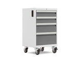 Bold 3.0 Series Lockable 4-Drawer Rolling Tool Cabinet, Fully-Welded, 600-lb Capacity, White/Platinum, 21-in Y8V9 - product image 1