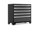 Bold 3.0 Series Lockable 5-Drawer Steel Tool Cabinet with Adjustable Legs, Fully-Welded, Black/Grey, 36-in N9D0 - product image 1