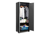 Bold Series 24-Gauge Steel RTA Storage Locker with 3 Shelves, Black/Grey, 30-in H8O1 - product image 3