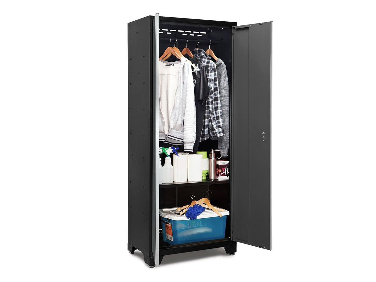 Bold Series 24-Gauge Steel RTA Storage Locker with 3 Shelves, Black/Grey, 30-in H8O1 - product image 3