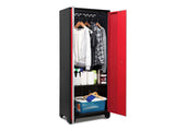 Bold Series 24-Gauge Steel RTA Storage Locker with 3 Shelves, Black/Red, 30-in R7H2 - product image 2