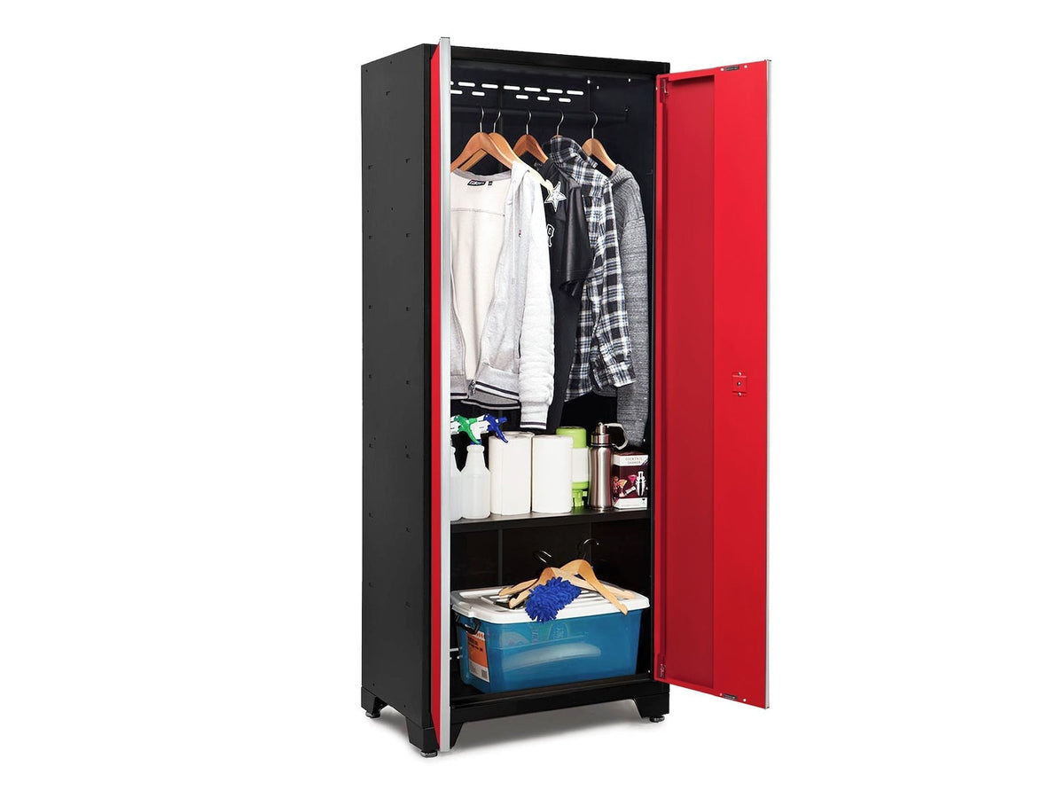 Bold Series 24-Gauge Steel RTA Storage Locker with 3 Shelves, Black/Red, 30-in R7H2 - product image 2
