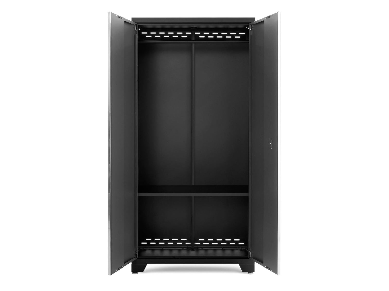 Bold Series Lockable 24-Gauge Steel RTA Storage Locker with 3 Shelves, Grey/Black, 36-in W5G8 - product image 4