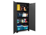 Bold Series Lockable 24-Gauge Steel RTA Storage Locker with 3 Shelves, Grey/Black, 42-in E2A2 - product image 3