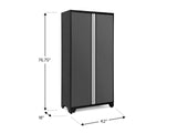 Bold Series Lockable 24-Gauge Steel RTA Storage Locker with 3 Shelves, Grey/Black, 42-in L5G2 - product image 5