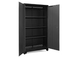 Bold Series Lockable 24-Gauge Steel RTA Storage Locker with 3 Shelves, Grey/Black, 48-in I5A3 - product image 3