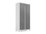 Bold Series Lockable 24-Gauge Steel RTA Storage Locker with 3 Shelves, Platinum/White, 36-in A0Q0 - product image 2