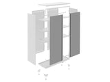 Bold Series Lockable 24-Gauge Steel RTA Storage Locker with 3 Shelves, Platinum/White, 36-in A0Q0 - product image 3