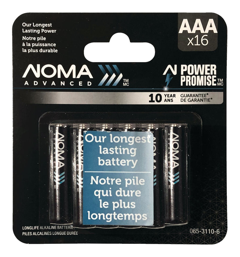 Advanced 16-pk AAA Alkaline Batteries, Long Lasting, All Purpose M9Y8