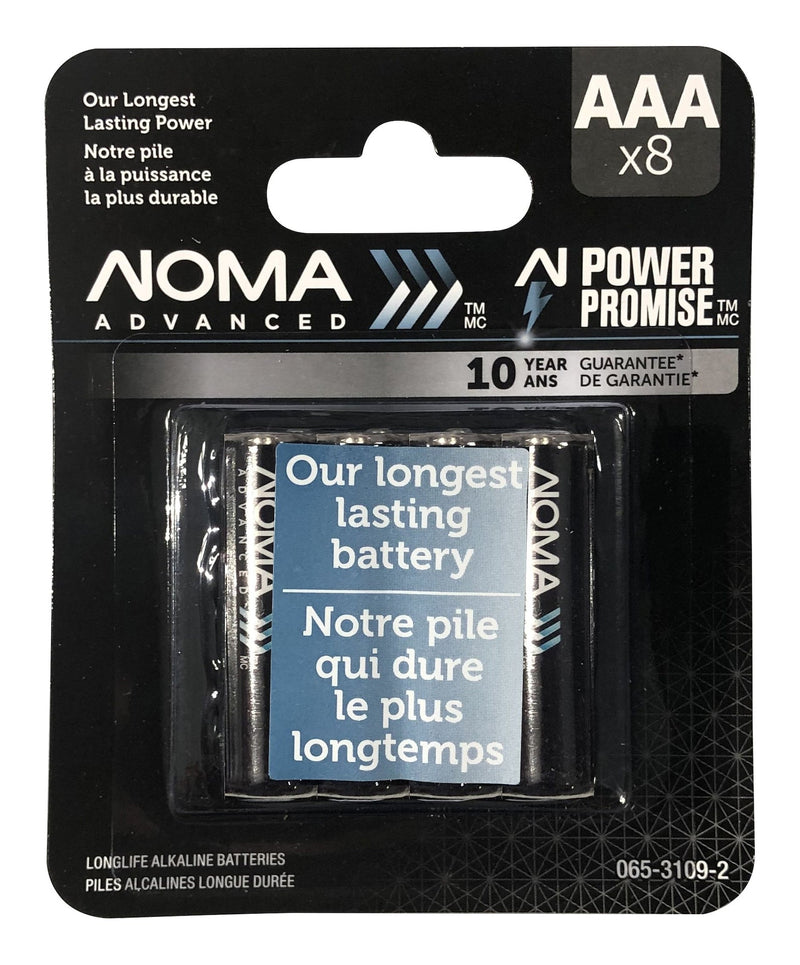 Advanced 8-pk AAA Alkaline Batteries, Long Lasting, All Purpose X1E5