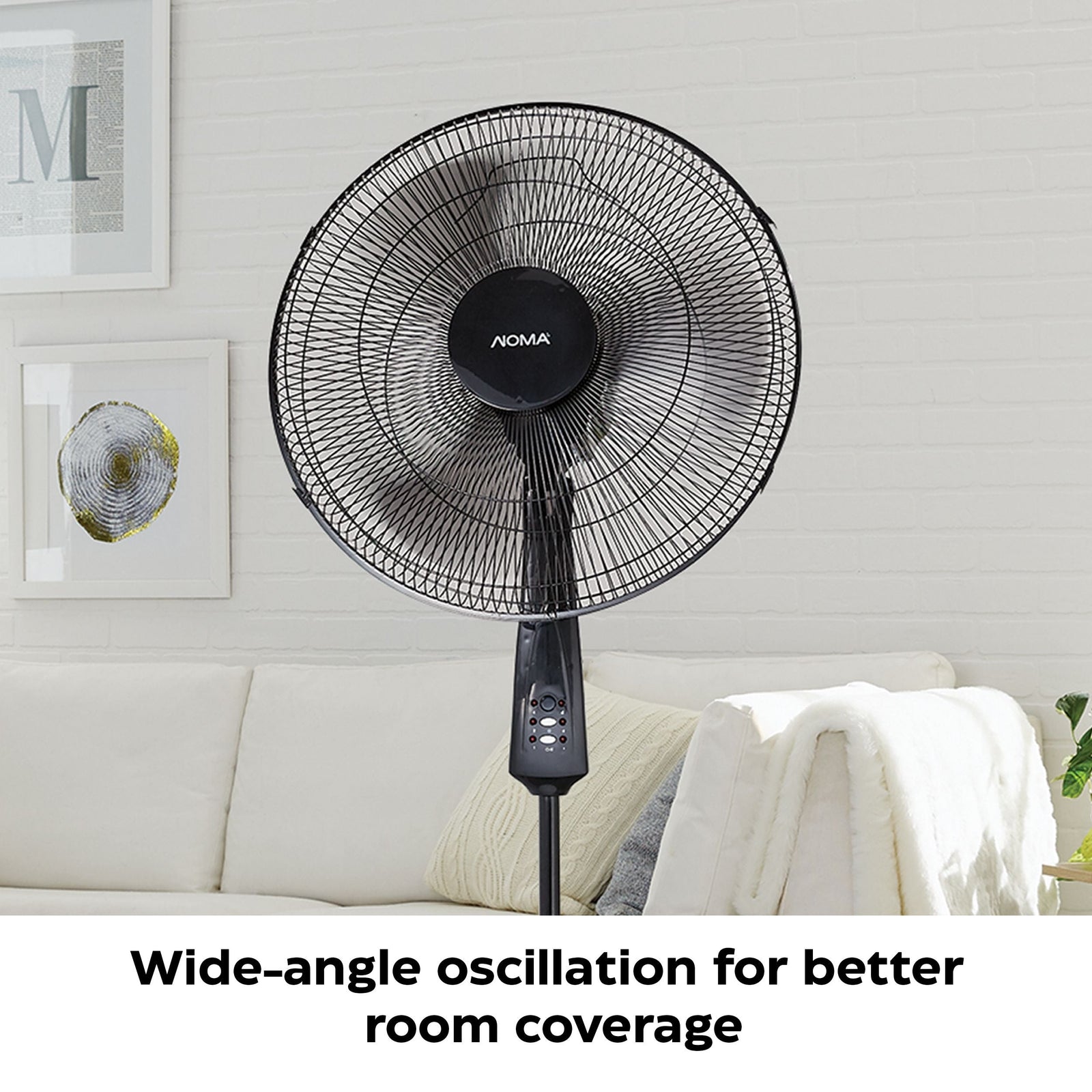 Oscillating Pedestal/Stand Fan with Remote Control, 3-Speed, Black, 18-in N0N8 - product image 6