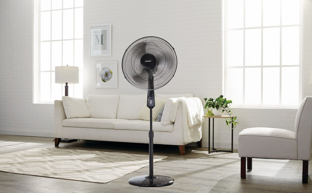 Oscillating Pedestal/Stand Fan with Remote Control, 3-Speed, Black, 18-in N0N8 - product image 7