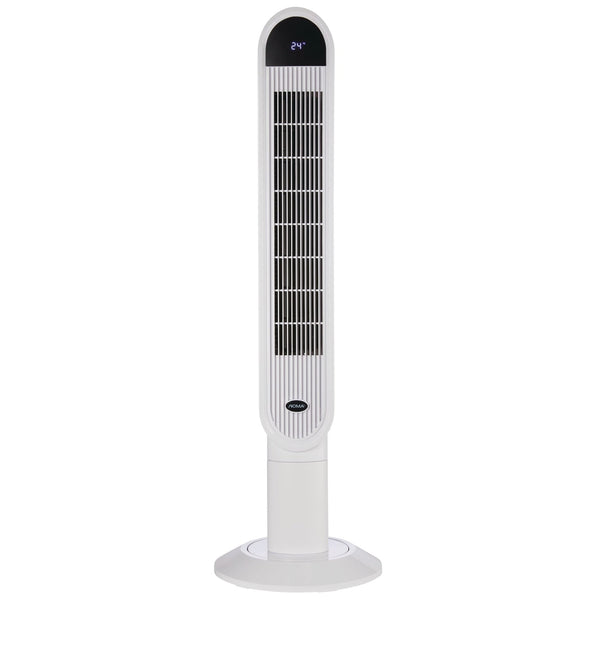 Oscillating Tower Fan, Remote Control, 3-Speed, White, 45-in J5D5