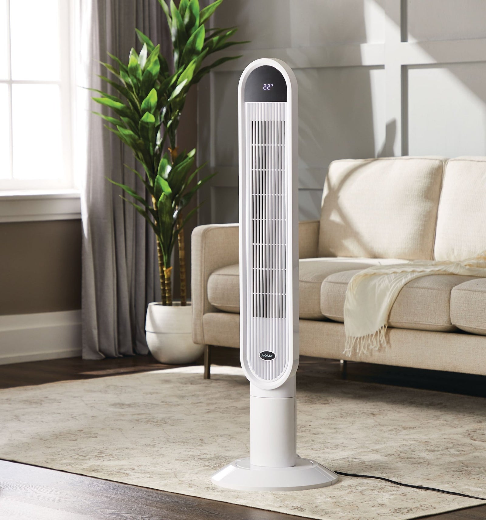 Oscillating Tower Fan, Remote Control, 3-Speed, White, 45-in W3C4 - product image 7