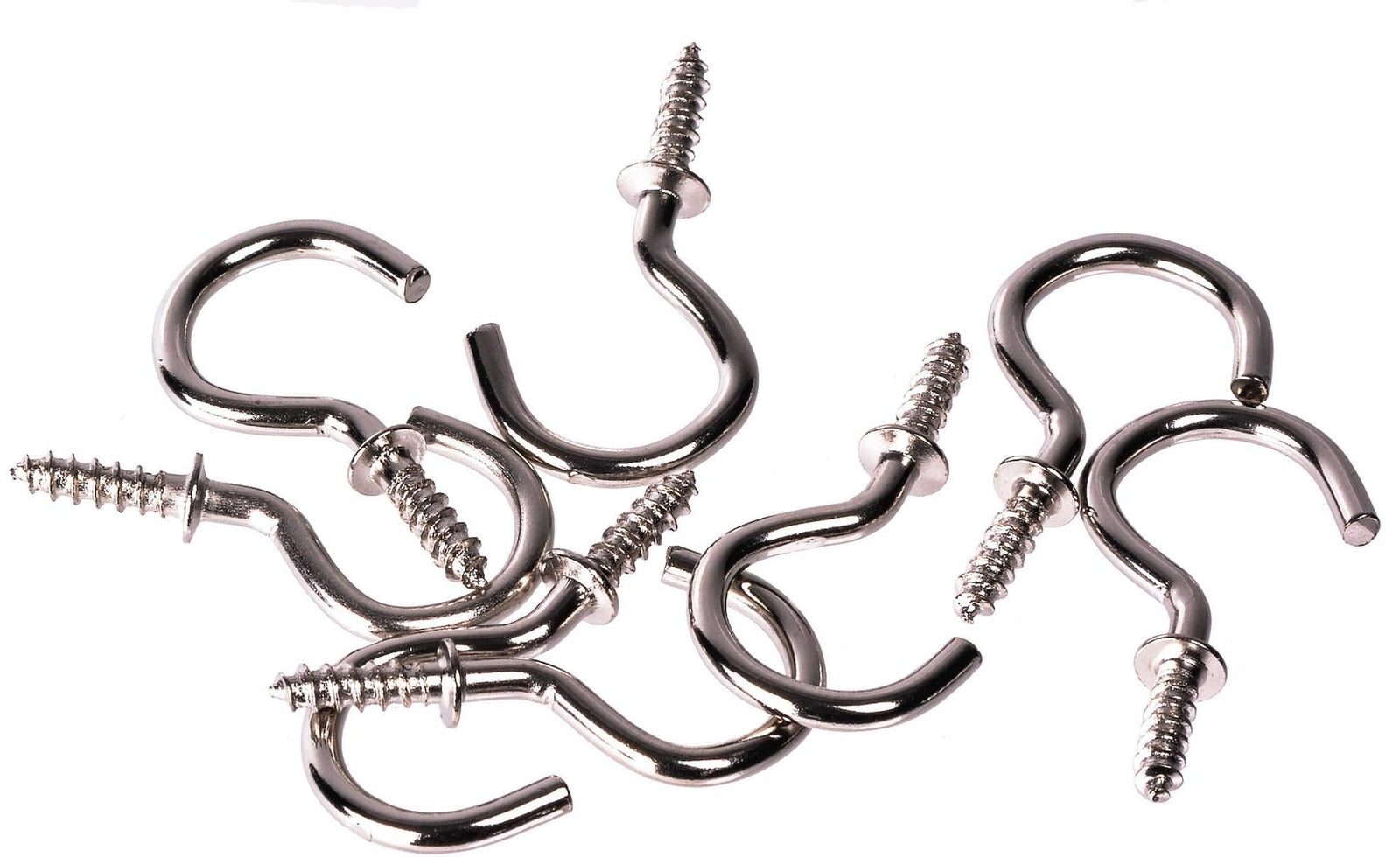 Cup Hooks Set, Nickel, 7/8-in, 40-pk Y9S7 - product image 1