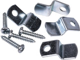 Mirror Holder, For Frameless Mirrors, 20-lb Capacity, Zinc-Finish, 4-pk Y2E0 - product image 1
