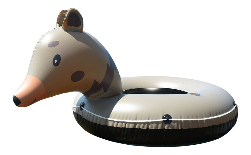 Inflatable Bear River/Lake Tube, 1-Person, Brown Y1N9