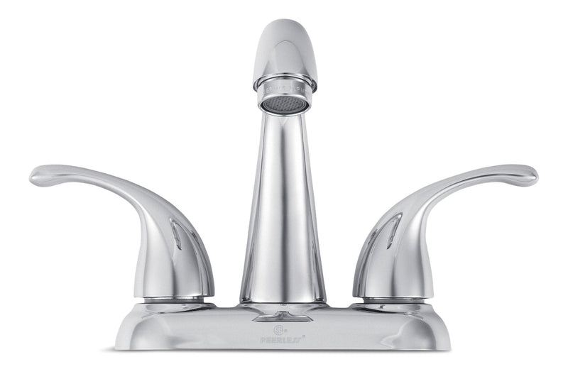 Double Handle Rigid Spout 4-in Centreset Bathroom Sink Faucet with Pop-Up Drain, Chrome K1X6