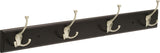 Stainless Steel 4-Tri Hook Rail, Black/Nickel, 27-in H8O3 - product image 1